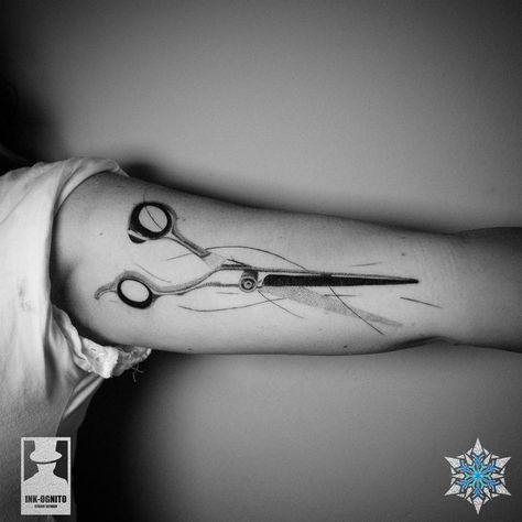 Hair Stylist Tattoo Designs, Hair Scissor Tattoos, Scissor Tattoo, Hairdresser Tattoos, Hairstylist Tattoos, Scissors Art, Tooth Tattoo, Stylist Tattoos, Hair Scissors