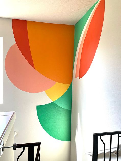 Bloom Mural by Racheal Jackson of Banyan Bridges Loving Wallpaper, Bathroom Wall Mural, Office Mural, Trieste Italy, Interior Murals, Creative Wall Painting, School Murals, Room Wall Painting, Colorful Murals