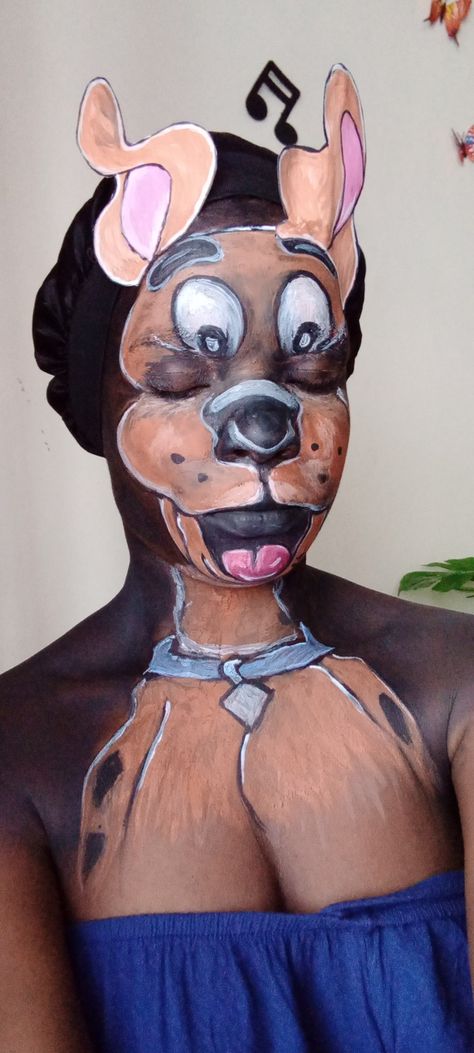 Scooby doo Scooby Doo Face Paint, Scooby Doo Diy Costume, Diy Costumes, Scooby Doo, Deadpool, Face Paint, Painted Rocks, Disney Princess, Disney Characters