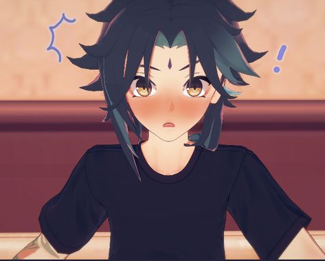 Xiao Blushing, Genshin Mmd, Adeptus Xiao, Genshin Fanart, Bear Bears, Denki Kaminari, My Other Half, Cute Anime Chibi, Hard Time