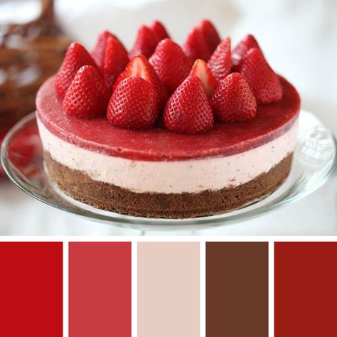 Abc Art, Colour Pallets, Food Inspired, Strawberry Cheesecake, Strawberry Jam, Marmalade, Color Pallets, Food Coloring, Colour Palette