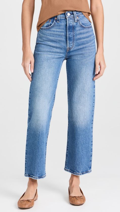 Fast Free Shipping & Free Returns on Levi's Ribcage Straight Ankle Jeans at Shopbop. Shop new arrivals from Levi's at Shopbop.com Levis Ribcage Straight Ankle Jeans, Levis Ribcage Straight, Levi's Ribcage, Levis Outfit, Levis Ribcage, Straight Ankle Jeans, Levi Jeans 501, Rib Cage, Cozy Fashion