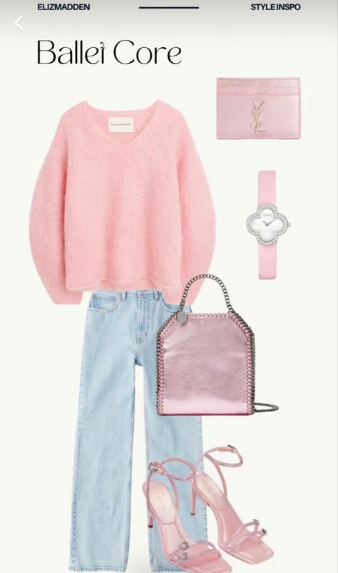 Ballet Core Ballet Core Outfits, Pink Casual Outfit, Ballet Core Aesthetic, Core Outfits, Space Outfit, Ballet Core, Easy Winter Outfit, + Core + Aesthetic, Women's Casual Style