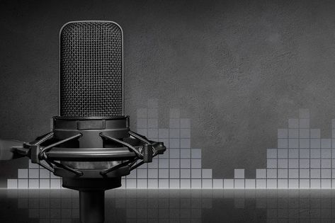 Radio Broadcasting Background, Broadcasting Studio Background, Broadcasting Background, Radio Background, Podcast Background, Recording Studio Microphone, Dark Banner, Radio Broadcasting, Studio Microphone