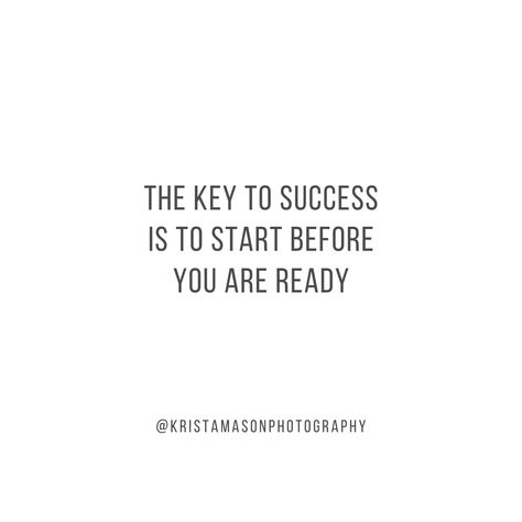 The key to success is to start before you are ready ✨⁠ ⁠ Who is ever truly ready for anything? We just have to jump in or maybe dip a toe in and test out the water. Either way you gotta start and your never really ready so let's go. Now's the time! ⁠ ⁠.⁠ .⁠ .⁠ .⁠ .⁠ #losangelesphotographers #laphotographer #familyphotographer #lifestylephotographer Photography Quotes, The Key To Success, Quotes About Photography, Key To Success, Jump In, Lifestyle Photographer, Family Photographer, Letting Go, Dip