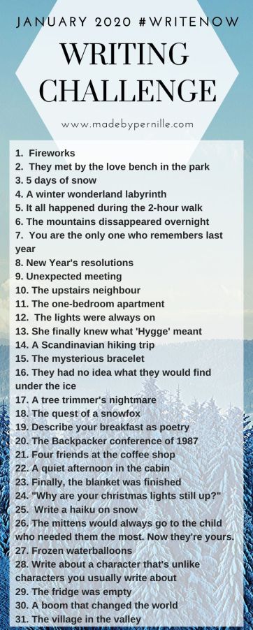 Kickstart your New Years resolutions for an amazing 2020. Are you a writer or an author who wants to practice your writing every day, then this writing prompt challenge for January 2020 might be for you! Find more writing prompts and a guide on how to use them, on the blog!! I can't wait to see your stories based on these winter writing prompts. Writing Prompt Challenge, Poetry Challenge, Creative Writing Topics, January Writing, Winter Writing Prompts, Creative Writing Inspiration, Writing Challenges, 30 Day Writing Challenge, Creative Writing Exercises