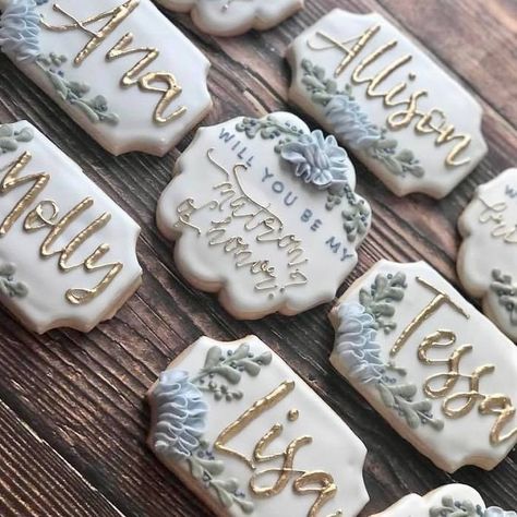 Bridal party proposal cookies are always unique and beautiful to do! I love being part of these events!! #bridalpartyproposal… | Instagram Proposal Cookies, Bridal Party Proposal, Bridal Party Gifts, May 27, Bridal Party, I Love, On Instagram, Instagram