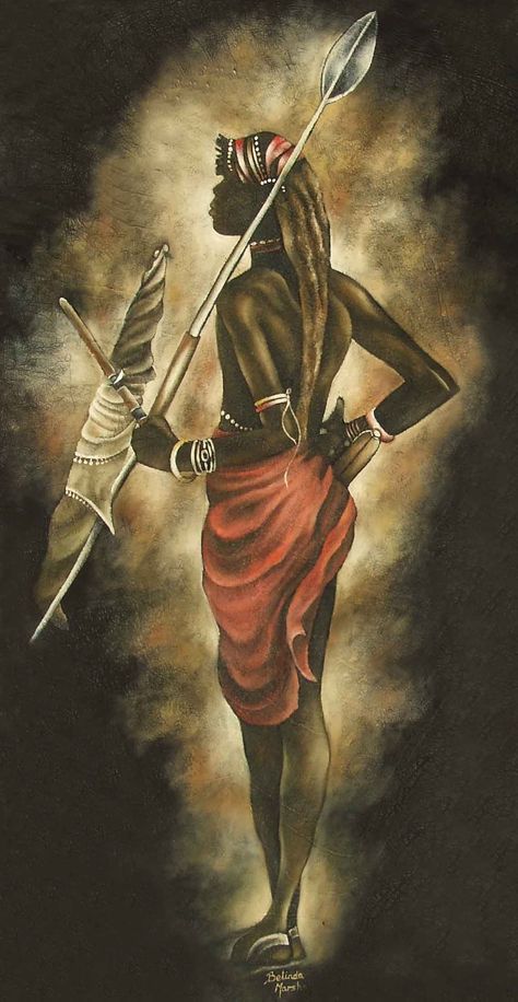 Maasai Artwork, Masai Painting, Maasai Art, Tribe Painting, Julius Nyerere, Masai Tribe, Black Baby Art, Remembrance Day Art, Africa Painting