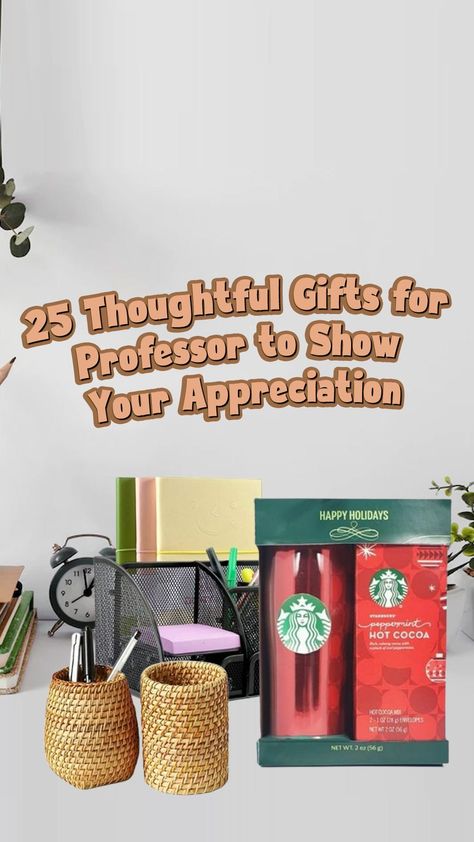 So, are you in search of an appropriate gift for your professors? Check out these 25 lists of things that have been curated to help you find the perfect gift for your professors, whether it be for Christmas or for their birthdays. #christmasideas #giftideas #thebestgift #christmasgiftideas #usefulgifts #christmasgift #gifts #giftsforchristmas #coolgifts Christmas Gifts For Professors, Gift For Professor, Gifts For Professors, Chocolate Gifts Basket, Work Anniversary, Starbucks Gift Card, Starbucks Gift, Reading Pillow, Professional Gifts