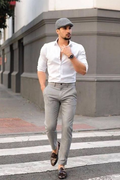 Italian Outfit Men, Fitted Denim Jacket, Smart Casual Men, Exclusive Shoes, Functional Fashion, Men's Casual Style, Smart Casual Outfit, Mens Pants Fashion, Men Fashion Casual Outfits