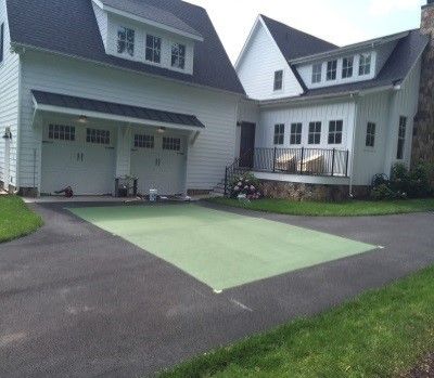 Driveway Pickleball Court, Diy Pickleball Court, Diy Driveway, Ski Art, Pickleball Court, Pickle Ball, Outdoor Paint, Lake Cottage, Home Improvement Store