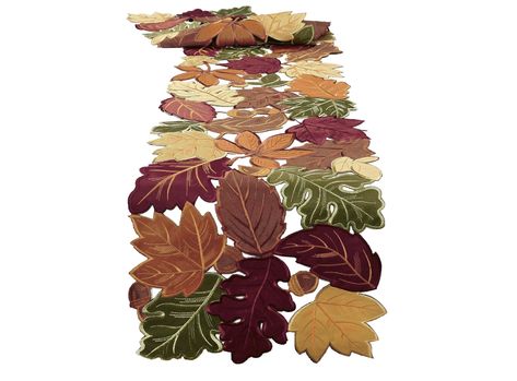 120 Inches Extra Long, Harvest Leaves Home Decor for Autumn Season, Cutwork Embroidered Leaf Decoration for Holiday, 13 x 120 Inches Extra Long Table Runners, Thanksgiving Runner, Maple Leaf Table Runner, Table Runner Thanksgiving, Riverside Cottage, Fall Table Runner, Thanksgiving Table Runner, Long Table Runner, Dresser Scarf