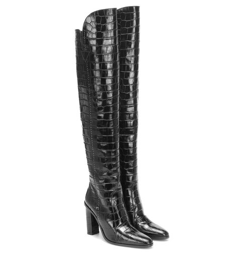 Thigh High Boots Outfits, Leather Tall Boots, Leather Over The Knee Boots, High Boots Outfit, High Leather Boots, Tall Leather Boots, Platform Ankle Boots, All Black Outfit, Kurt Geiger