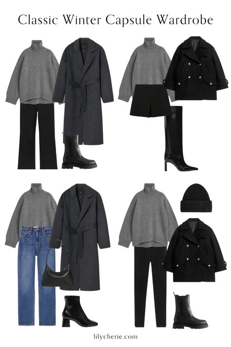 Winter Essentials Clothes Women, Winter Work Outfits For Women Cold, Winter Capsule Wardrobe 2022, Capsule Wardrobe 2022, Winter Essentials Clothes, Chic Capsule Wardrobe, Wardrobe Checklist, Capsule Wardrobe Basics, Dress Better