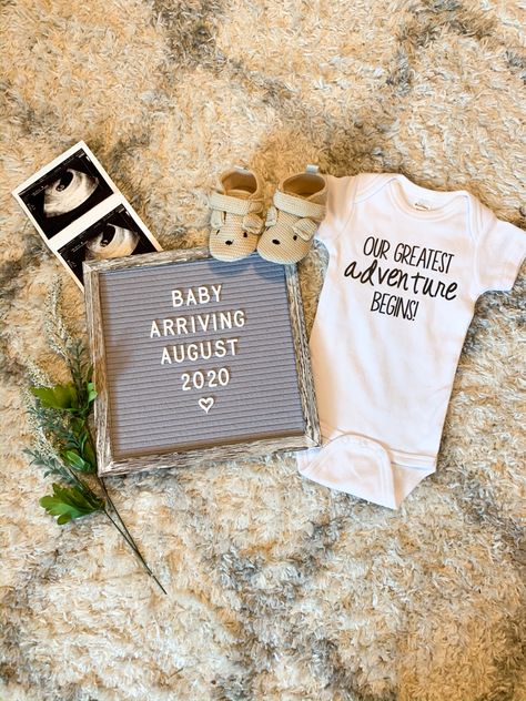 Onesie Announcement, Baby Onesies Announcement, Pregnancy Announcement With Onesie, Letterboard Pregnancy Announcement, Baby Announcement Onsies Ideas, We Are Pregnant Announcement, Adventure Pregnancy Announcement, Letter Board Pregnancy Announcement, Boy Pregnancy Announcement