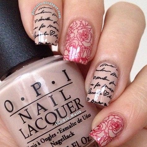 Unghie Nail Art, Romantic Nails, Nagel Tips, Her Nails, Stamping Nail Art, Nails Polish, Get Nails, Hot Nails, Fabulous Nails