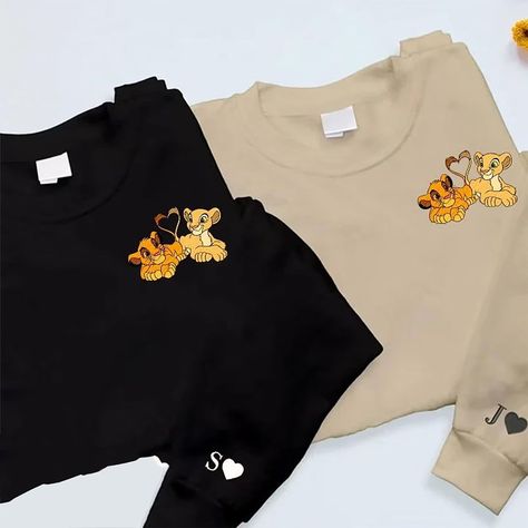 Please read the description Get up to 35.99 off when you buy this product on our website https://fapshirt.com/product/SKY0014/ Simba Und Nala, Simba Et Nala, Couple Disney, Lion Couple, Simba And Nala, Matching Hoodies, Unique Sweatshirt, Couple Set, Couples Sweatshirts