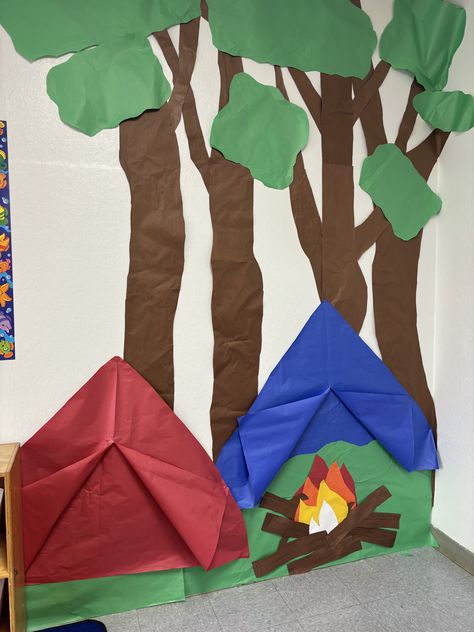 Camping Theme Preschool, Preschool Decor, Camping Theme, School Themes, Room Layout, I School, Preschool, Arts And Crafts, Layout