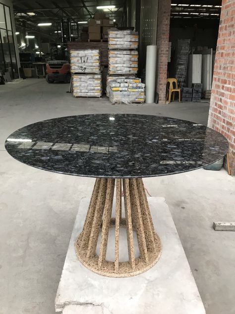 Granite Furniture Ideas, Granite Tables Ideas, Marble Furniture Design, Granite Furniture, Recycled Granite, Granite Dining Table, Granite Table, Blue Granite, Marble Furniture