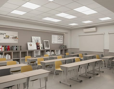 Classroom Architecture, Classroom Interior, School Building Design, Dorm Design, School Interior, Revit Architecture, Interior Design School, Architecture Design Concept, Classroom Design