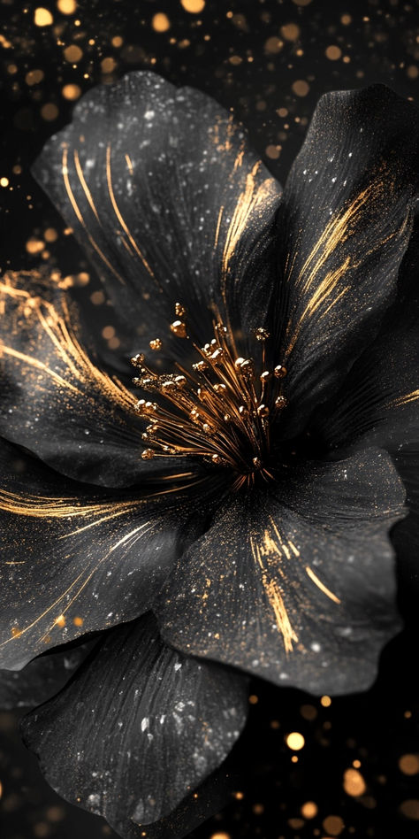 Black And Gold Wallpaper Aesthetic, Black And Gold Wallpaper Iphone, Apple Watch Faces Backgrounds, Abstract Black Wallpaper, Dark Background Aesthetic, Lily Background, Ios Lockscreen Wallpaper, Smartwatch Wallpaper, Black Flowers Wallpaper