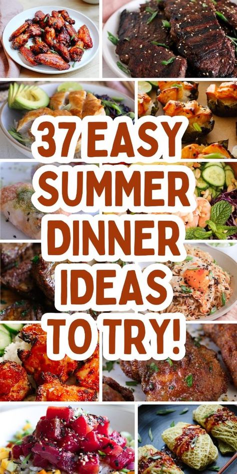 Looking for quick and healthy meals? I've got 33 easy summer dinners that will keep you cool and satisfied. Ideal for busy summer days when you need something light and refreshing.  healthy summer dinner recipes | quick and easy summer dinner recipes | summer dinner recipes | summer dinner ideas | summer dinners easy | summer dinner ideas girl | summer dinner recipes for family | summer grilling recipes | summer grilling ideas | summer grill meals | summer grilled chicken  | summer food ideas Grill Meals, Easy Summer Dinner Ideas, Meals Summer, Fitness Cake, Easy Summer Dinner, Summer Dinner Ideas, Summer Grill, Summer Dinner Recipes, Healthy Summer Dinner Recipes