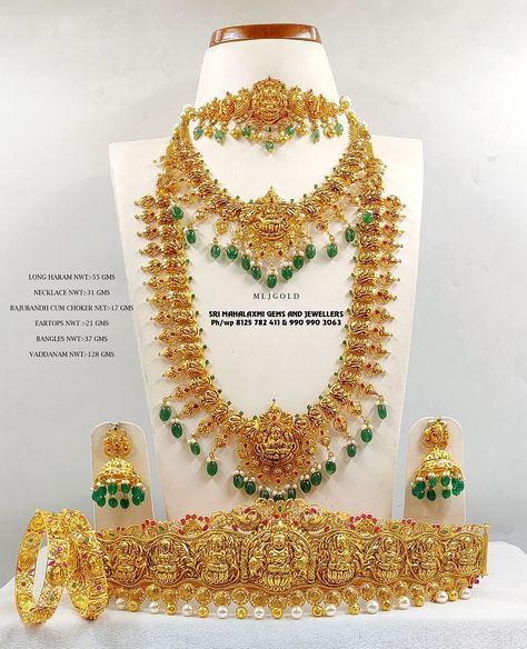 Beautiful Light Wt wedding set. Visit our 4 floor mega showrrom for best bridal sets in Gold or Diamonds. Most comeptitive rates. Wide… | Instagram Bridal Sets Indian Wedding Jewelry, Light Weight Gold Necklace, Indian Gold Jewellery Design, Wedding Jewellery Designs, Haram Designs, Wedding Jewelry Sets Bridal Jewellery, Bridal Jewellery Inspiration, Wedding Jewelery, Long Haram