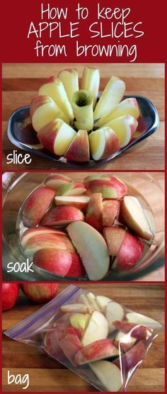 Keep Apples From Browning, Daniel Fast, Snacks Saludables, Lemon Water, Fruit Recipes, Apple Recipes, Appetizer Snacks, Stevia, Browning