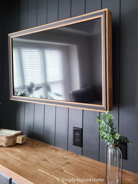 Frame Around Tv, Tv Picture Frame, Picture Frame Tv, Tv Picture, Bathroom Mirrors Diy, Mirror Frame Diy, Bathroom Mirror Frame, Tv Frame, Diy Picture Frames