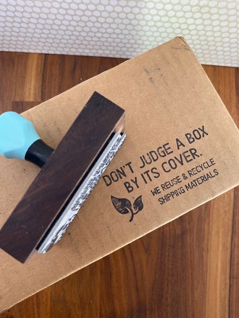 Recycled Packaging Rubber Stamp, Eco Friendly Shipping Supplies, Reusable Shipping Packaging Stamp, Wooden Rubber Stamp - Etsy Rubber Stamps Diy, Packaging Stamps, Eco Friendly Business Cards, Price Of Stamps, Business Stamps, Reuse And Recycle, Recycle Box, Personalized Stamps, Shipping Packaging