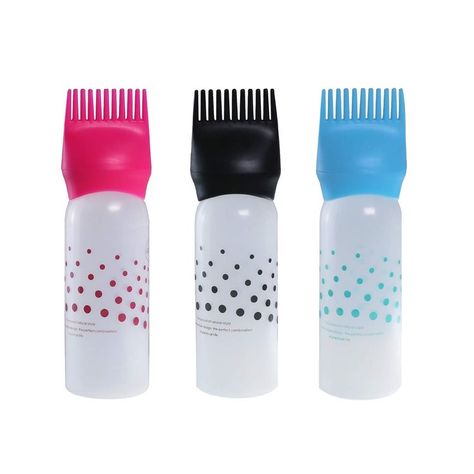 Poitemsic 3pcs 6oz Hair Color Oiling Bottles Root Comb Squeeze Applicator Bottles With Dots For Hair Coloring Dye Hair Oiling Hair Bleach, Applicator Bottle, Hair Care Tools, Home Salon, Care Hair, Hair Dye Colors, Bleached Hair, Roots Hair, Oil Bottle