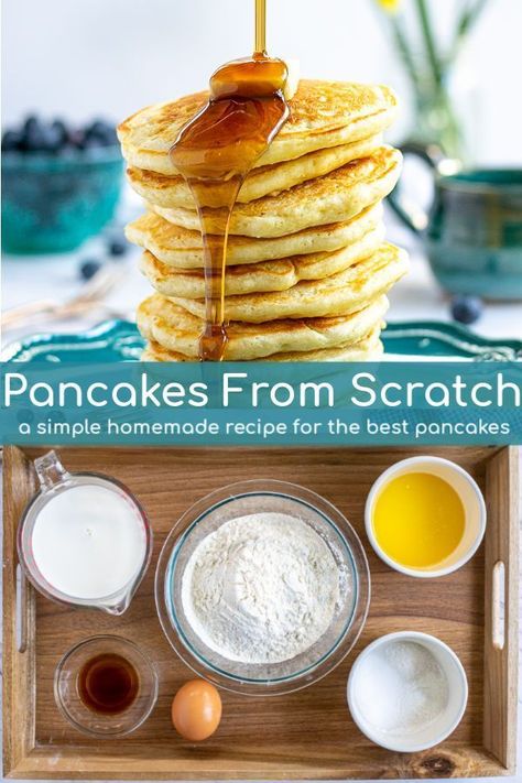 Make Pancakes From Scratch, Classic Pancake Recipe, The Best Pancakes, Best Homemade Bread Recipe, Best Pancakes, Make Pancakes, Best Pancake Recipe, Healthy Pancake Recipes, Pancakes From Scratch