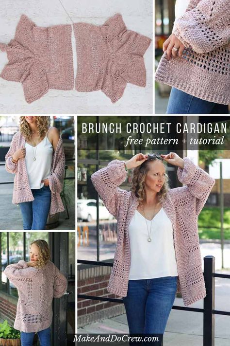 Lidia Crochet Tricot, Cardigan Sweater Pattern, Crochet Cardigan Free, Crochet Cardigan Pattern Free, Gilet Crochet, Crochet Cardigan Sweater, Crochet Sweater Pattern Free, Crochet Hexagon, Crochet Jacket