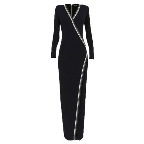 Balmain Sparkling Crystal Wrap Gown (3.325 BRL) ❤ liked on Polyvore featuring dresses, gowns, evening gown, black, sexy evening gowns, maxi dresses, long sleeve gowns, long sleeve maxi dress and sexy long sleeve dresses Maxi Dresses Long Sleeve, Crystal Wrap, Gowns Black, Long Sleeve Ball Gowns, Long Sleeve Evening Gowns, Gown Black, Wrap Around Dress, Long Sleeve Wrap Dress, Wrap Dresses