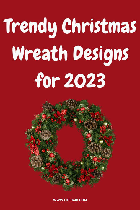 🎄✨ Elevate your holiday decor with the Trendy Christmas Wreath Designs for 2023! From modern twists to timeless elegance, discover wreaths that make a statement. #ChristmasWreaths #TrendyDesigns #FestiveDecor #SeasonalStyle #HolidayInspiration Christmas Wreath Designs, Iconic Christmas, Faux Snow, White Wreath, Wreath Designs, Holiday Inspiration, Retro Color, Red And White Stripes, Velvet Ribbon