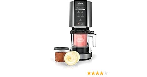 Amazon.com: Ninja NC300 CREAMi Ice Cream Maker, for Gelato, Mix-ins, Milkshakes, Sorbet, Smoothie Bowls & More, 5 One-Touch Programs, with (2) Pint Containers & Lids, Compact Size, Perfect for Kids, Silver (Renewed): Home & Kitchen Best Ice Cream Maker, Pink Ninja, Cuisinart Ice Cream Maker, Yogurt Makers, Ice Cream Makers, Ninja Creami, Best Ice Cream, Smoothie Bowls, Make Ice Cream