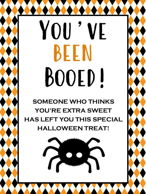 You've Been Booed Free Printable, You've Been Booed Printable, Booed Printable, Printable Halloween Tags, Been Booed, You've Been Booed, Pool Party Favors, Teddy Bear Party, Halloween Traditions