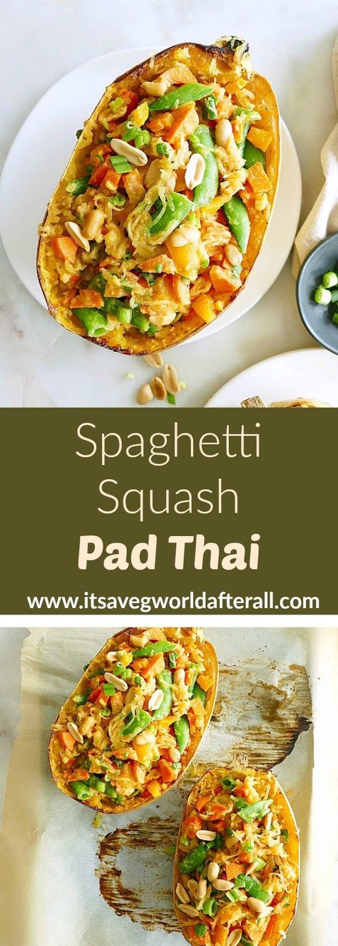 Vegetarian Spaghetti Squash Recipes, Spaghetti Squash Pad Thai, Wrapped Smokies, Easy Spaghetti Squash, Spaghetti Squash Recipes Healthy, Spaghetti Squash Recipes Easy, Healthy Spaghetti, Spaghetti Squash Recipe, Vegetarian Spaghetti