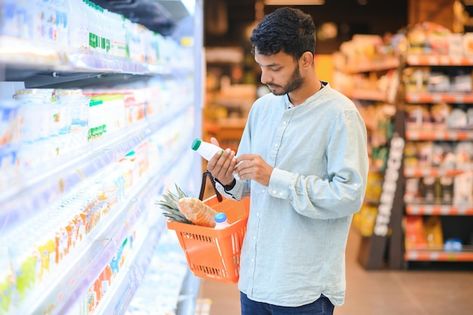 Portrait of handsome young indian man st... | Premium Photo #Freepik #photo #hypermarket #supermarket-shopping #supermarket #grocery-store Supermarket Shopping, Hijabi Aesthetic, Indian Man, Man Standing, Buying Groceries, Grocery Shop, Premium Photo, Grocery Bag, Grocery Store