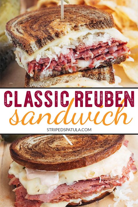 Rubin Sandwich, Best Reuben Sandwich, Irish Meals, Tender Corned Beef, Classic Reuben Sandwich, Reuben Recipe, Reuben Sandwich Recipe, Reuben Sandwich Classic, Deli Style Sandwiches