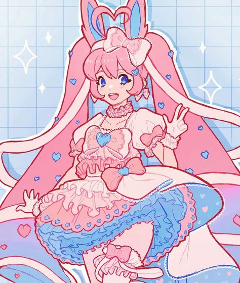 Marsh | ✨🌸Sylveon🌸✨ I had so much fun drawing this Pokémon gijinka! She always gave me idol/magical girl vibes 🌸 #pokemonart #gijinka #sylveon #s… | Instagram Sylveon Cosplay, Pokémon Gijinka, Pokemon Gijinka, September 23, Kawaii Art, Pokemon Art, Magical Girl, Cool Drawings, Fashion Art