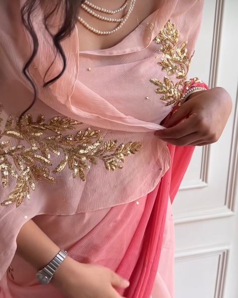 Beautiful sequin handwork on pure chiffon saree [saree fashion sareelover sareeshop sareeusa pure chiffon fabric handwork sequins pastel shades] Pastel Sarees, Pure Chiffon Sarees, Sequin Saree, Saree Fashion, Pure Chiffon, Pastel Shades, Chiffon Saree, Sequin Fabric, Saree Styles