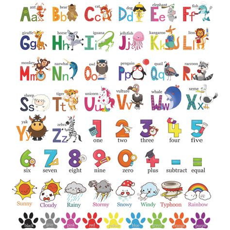 PRICES MAY VARY. Package includes: Alphabet wall decals consists of 8 wall stickers, each size：30 x 24 cm/11.8 x 9.4 inch, providing sufficient quantity for daily decoration. After completion, the size is approximately 73 x 80 cm/28.7 x 31.3 inch. Reliable Material: ABC letters for classroom wall stickers are made of vinyl, waterproof, non-toxic and odorless, which are easy to stick and remove without leaving any sticky residue or marks, providing a long service time and healthy visual enjoyment Animal Numbers, Alphabet Wall Decals, Letters For Wall Decor, Playroom Classroom, Classroom Wall Decor, Animal Wall Decals, Alphabet Wall, Number Stickers, Playroom Wall