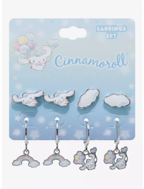 Cinnamoroll Earrings, Cinnamoroll Costume, Cinnamoroll Stuff, Coquette Things, Clouds And Rainbows, Sanrio Clothes, Balloon Earrings, Sanrio Stuff, Walpaper Hello Kitty