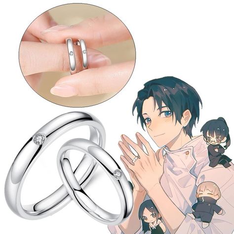 Yuta Okkotsu X Rika, Jujutsu Kaisen Okkotsu Yuta, Yuta Cosplay, Okkotsu Yuta, Best Friend Rings, Couples Rings, Friend Rings, Romantic Rings, Wedding Ring Styles