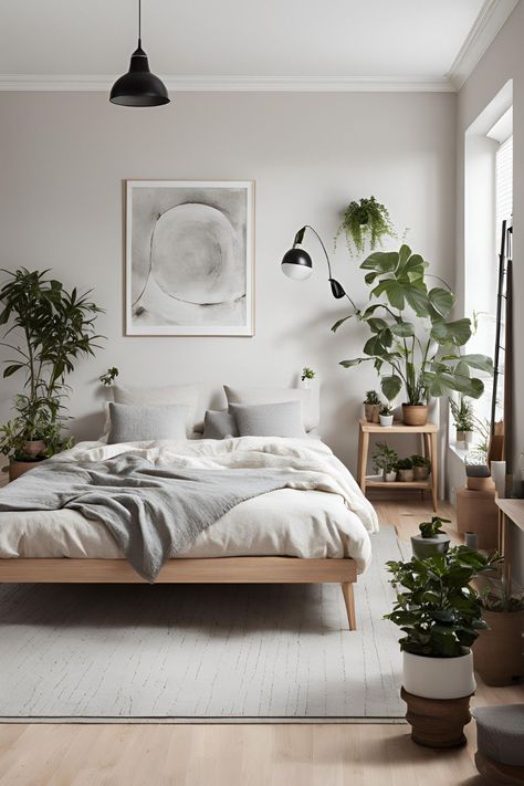 Scandinavian bedroom design ideas Scandinavian Bedroom Ideas Swedish Style, Bedroom Ideas Scandinavian, Scandinavian Interior Bedroom, Bedroom Layout Ideas, Scandi Interior Design, Interior Bedroom Design, Statement Bed, Scandinavian Interior Style, Scandi Interior