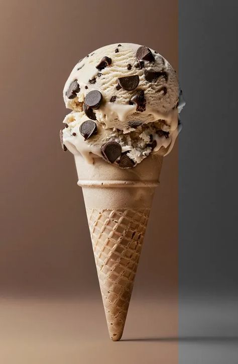 Full Color Image in ai-img-gen.com 🔸 Chocolate chip ice cream with con, studio background, product photography, realistic, detailed, hype... 🔸 From Midjourney AI Image Realistic Chocolate, Ice Cream Photography, Chocolate Chip Ice Cream, Waffle Cone, Waffle Cones, Color Image, Studio Background, Vanilla Ice Cream, Ice Cream Cone