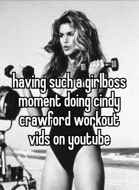 #cindycrawford #90s #model #kaiagerber #whisper #workout Cindy Crawford Workout, 90s Model, Kaia Gerber, Cindy Crawford, Whisper Quotes, Just Girly Things, Girly Things, Fitness Models, In This Moment