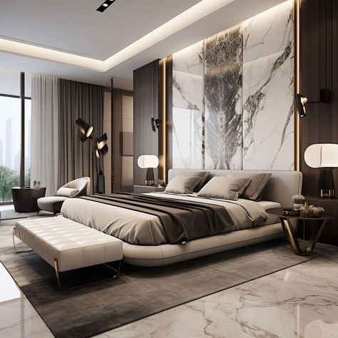 Bedroom Interior Design Luxury, Modern Luxury Bedroom, Modern Bedroom Interior, Luxury Bedroom Master, Elegant Bedroom, Master Bedrooms Decor, Contemporary Bedroom, Aesthetic Bedroom, My New Room