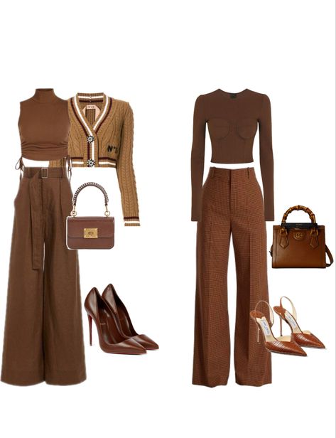 Monochrome Brown Outfit, Monochromatic Brown Outfit, Brown Fall Outfits, Brown Monochrome Outfit, Work Outfits For Fall, Brown Monochrome, Work Outfits Women Office, Monochromatic Fashion, Work Fits